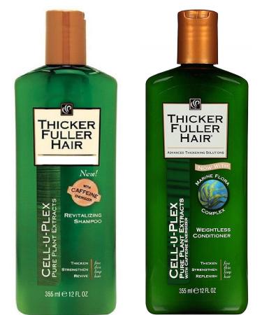 Thicker Fuller Hair Duo Set  Revitalizing Shampoo & Weightless Conditioner  12 Oz Bottles
