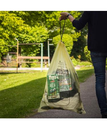 Extra Strong Yellow Recycling Bags with Drawstring - 90 Liters 22 Thickness (Pack of 10) - Durable & Eco-Friendly Shipping Worldwide - Buy Online on GoSupps.com