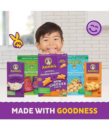 Annie's Organic Cheddar Bunnies - 12 ct Snack Crackers (Pack of 4) - Healthy & Delicious! - Buy Online on GoSupps.com