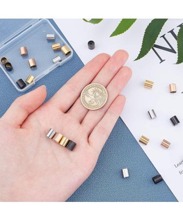UNICRAFTALE 24pcs Stainless Steel Cord End Caps for Jewelry Making - 6mm Inner Dia - 4 Colors - Buy Online on GoSupps.com