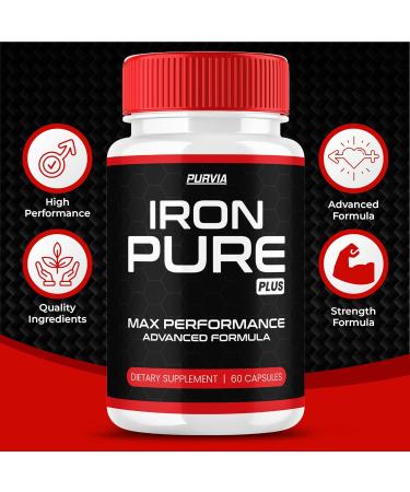 (2 Pack) Iron Pure Pro Capsules Ironpure Supplement For Men Ionpure Energy Pills Performance Booster Fast Acting Workout Fitness Stamina Endurance Lasting Drive Active Health Wellness Vitamins (120ct) - Buy Online on GoSupps.com