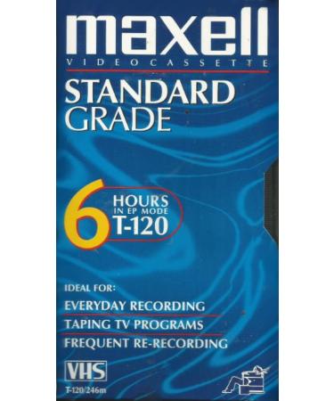 Maxell VHS Blank 3-Pack Standard Grade T-120 6 Hour EP Mode /246m - Buy Online on GoSupps.com