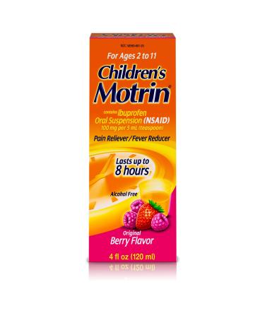 Children's Motrin Oral Suspension Ibuprofen Pain Relief 4 Oz