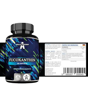 Fucoxanthin 50mg - Seaweed Extract for Healthy Weight Loss | 90 Vegan Capsules by Apollo's Hegemony - Natural Supplement - Buy Online on GoSupps.com