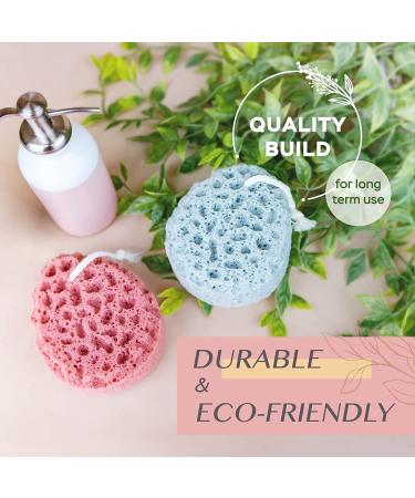 Spongentle 2-Pack Ultra Soft Body Loofah Sponge - Natural Colors, Gentle Cleansing & Deep Exfoliation for Bath & Shower - Buy Online on GoSupps.com