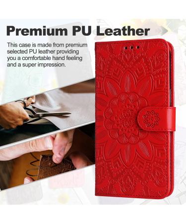 Buy SRISHP PU Leather Flip Wallet Case for Oppo Reno 8t 5G & Oppo A1 Pro - Red Magnetic Folding Cover & Protective Case - Buy Online on GoSupps.com