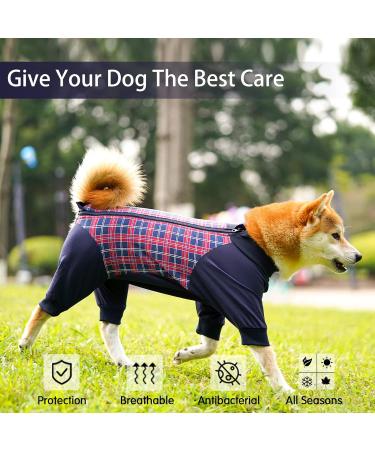 Heywean Dog Body Suit - Post-Surgery Zippered One-Piece for Dogs | Long-Sleeved Recovery Outfit for Neutered & Spayed Dogs - Buy Online on GoSupps.com