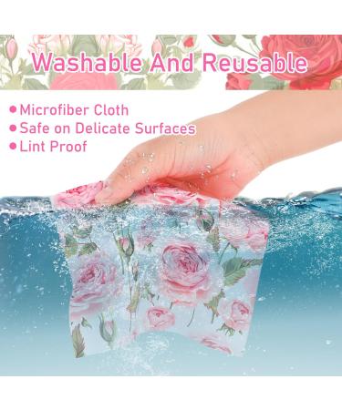 Amaxiu Flower Microfiber Glasses Cleaning Cloths - 6 Piece Multicolored Set | Soft & Reusable | Perfect for Sunglasses Camera Cell Phones & Laptops - 16x16cm - Buy Online on GoSupps.com