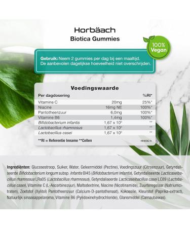 ProBio 5 Billion CFU 60 Vegan Erasers Biotics Gummies for Men and Woman Digestive Health Horbach - Buy Online on GoSupps.com