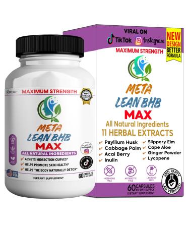 GREENVIFY Meta Lean BHB Max Dietary Supplement Maximum Strength All Natural Ingredients 60 Capsules 30-Day Supply (1)