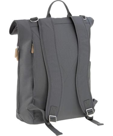 L SSIG Diaper Bag with Changing Mat Stroller Attachment & Bottle Holder - Sustainable GRE Rolltop Backpack in Dark Grey - Buy Online on GoSupps.com