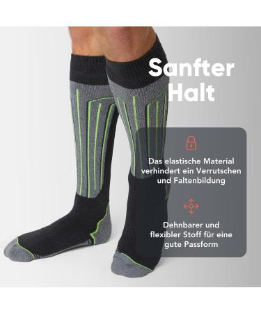 FM London Thermo Ski Socks for Men & Women (4-Pack) - Ergonomic Breathable Comfortable & Colorful Sizes 39-45 - Buy Online on GoSupps.com