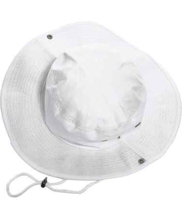Men's UV Protection Wide Brim Sun Hat XL - White Bucket Fishing Safari Boonie - Buy Online on GoSupps.com