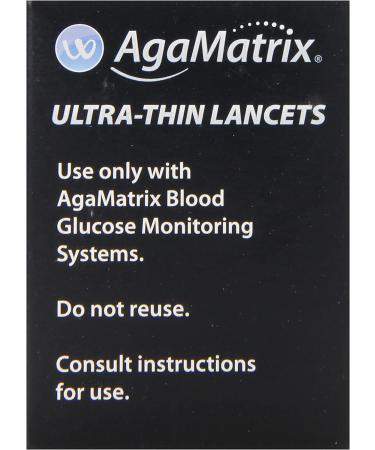 AgaMatrix Lancets 33 Gauge | 100 Count Box - Ultra-Fine Needles for Smooth and Comfortable Blood Sampling - Buy Online on GoSupps.com