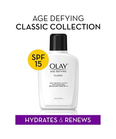 Olay Age Defying Classic Daily Renewal Lotion with Sunscreen 4 oz | Face Moisturizer - Buy Online on GoSupps.com