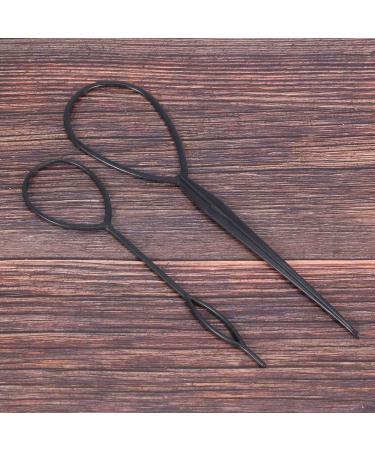 Auracure Topsy Tail Hair Twister Styler - 2 Pieces Black Hair Tool for Easy Hairstyles | International Shipping - Buy Online on GoSupps.com