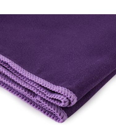 Yoga Sport Non Slip Suede Exercise Towels 2 Pack - Purple - 15 x 24 - Buy Online on GoSupps.com