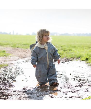 Hippychick Waterproof Fleeced Lined All In One Rainsuit 18-24 Months Grey | Kids Outdoor Snowsuit - Buy Online on GoSupps.com
