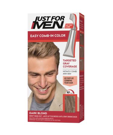 Just For Men Easy Comb-In Color Mens Hair Dye  Easy No Mix Application with Comb Applicator - Dark Blond  A-15  Pack of 1 Pack of 1 Dark Blond A-15