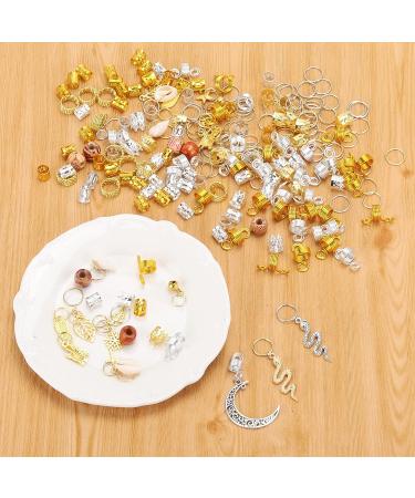 241PCS Hair Jewelry Set for Women - Gold & Silver Braids Rings, Cuffs, & Clips - Dreadlock Accessories & Decorations - Buy Online on GoSupps.com