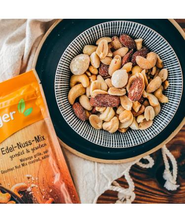 Seeberger Edel-Nuss-Mix | Vegan Roasted & Salted Nut-Kern Mix - Peanuts Almonds Cashews & Macadamias (150g 2 Pack) - International Shipping Available - Buy Online on GoSupps.com