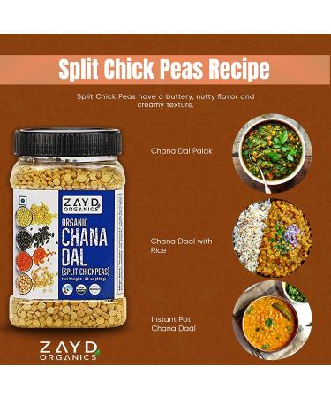 Zayd Organics Toor Dal  Indian Split Yellow Pigeon Peas  USDA Organic  1.75lbs (800g) - Buy Online on GoSupps.com