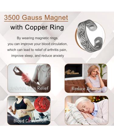 Magnetic Therapy Joint Bone Ring - Relieve Arthritis & Migraines | Magnetic Jewelry in Gift Box - Buy Online on GoSupps.com