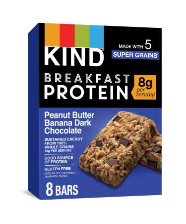 Kind Dark Chocolate Peanut Butter Banana Breakfast Bar, 0.88 Ounce (Pack of 8)