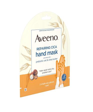 Aveeno Repairing CICA Hand Mask - 5 Pack, Prebiotic Oat & Shea Butter, Paraben-Free & Fragrance-Free - Buy Online on GoSupps.com