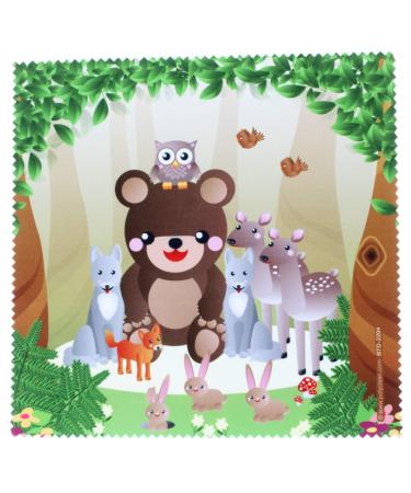 Polyclean microfibre cloth with motif "Little Jungle Forest" | Glasses cleaning cloth