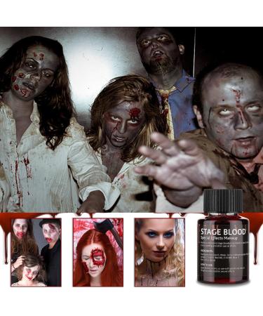 Realistic Edible Fake Blood - 2.2oz Sticky Blood Makeup for Halloween SFX Costumes & More - Buy Online on GoSupps.com