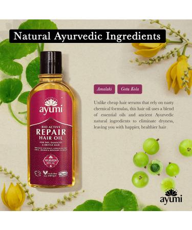 Ayumi Bio Active Repair Hair Oil - Natural Treatment for Dry, Damaged and Frizzy Hair - Organic Hydration for Men, Women and Kids - Buy Online on GoSupps.com