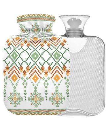 Naanle flower heat bottle with reference heat and cold therapy transparent hot water bottle 1 l for bed handfoot pain relief