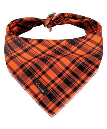 ARING PET Hundebandana-Halloween-Hundeschal-Hahlk cute orange-colored grid dog tabanas puppy triangle bibs for small to large dogs and cats of S orange grid - Buy Online on GoSupps.com