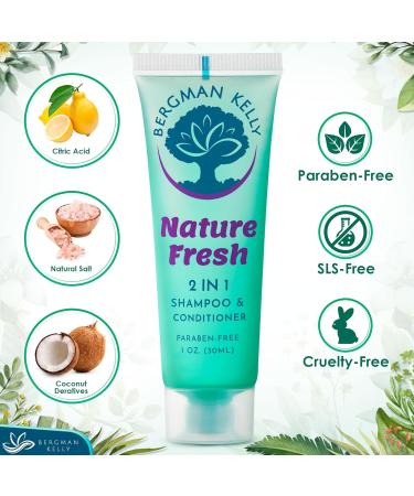 BERGMAN KELLY Travel Size 2-in-1 Shampoo & Conditioner 100 PK - Nature Fresh Hotel Toiletries - Refreshing Guest Amenities - Buy Online on GoSupps.com