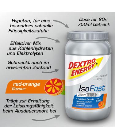 Dextro Energy Carbo mineral drink red orange 1120 g - Buy Online on GoSupps.com