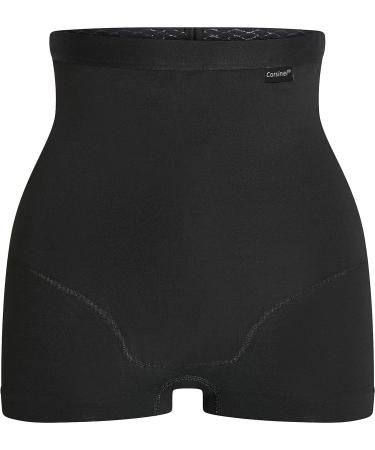 Corsinel support linen low women's boxer shorts for stoma & hernia Damen underpants with maximum support Suitable for umbilical scar and inguinal hernia |Reliable protection & stop XS black black XS
