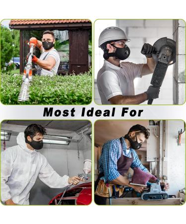 BASE CAMP Upgrade M Plus Dust Mask Breathable Reusable Dust Face Mask with 6 Activated Carbon Filters Modern1 - Buy Online on GoSupps.com