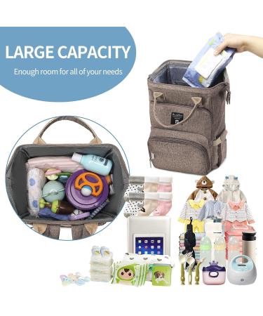 Pomelo Stylish Baby Diaper Backpack | Multifunctional Water-Repellent Large Capacity | New Light Brown Version - Buy Online on GoSupps.com