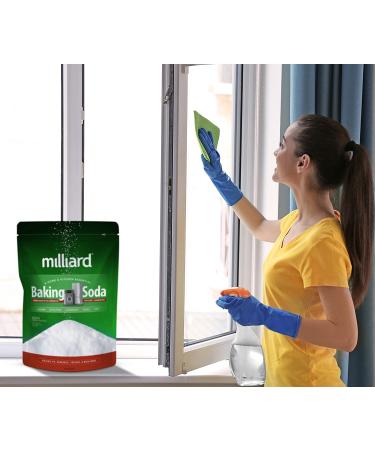 Milliard 5lbs Baking Soda | Sodium Bicarbonate USP | Bulk Resealable Bag | 5 Pound Pack | American Made - Buy Online on GoSupps.com