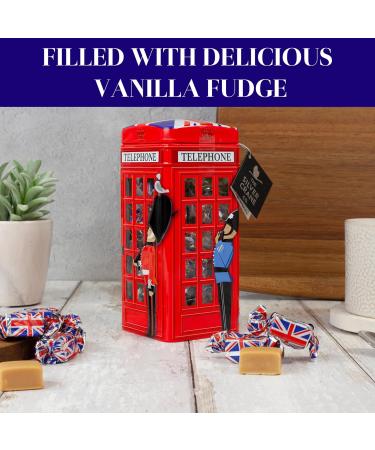 British Phone Box Souvenir Fudge Traditional Sweets Tin - Fudge Sweet Tin with Individually Wrapped Sweets English Retro Sweets Gift Box - British Souvenirs Gifts Fathers Day Hamper Gifts for Dad - Buy Online on GoSupps.com