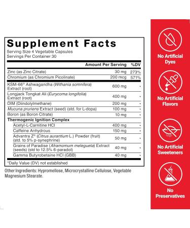 Test X180 Thermo Testosterone Supplement & Fat Burner for Men - Boost Metabolism Build Lean Muscle Reduce Body Fat - 120 Capsules - Buy Online on GoSupps.com