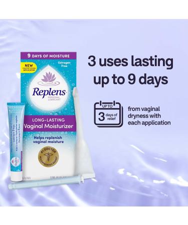 Replens Long-Lasting Vaginal Moisturizer And Lubricant 3 Applications 7.5-ml (Packaging may Vary) 2.5 ml (Pack of 3) - Buy Online on GoSupps.com
