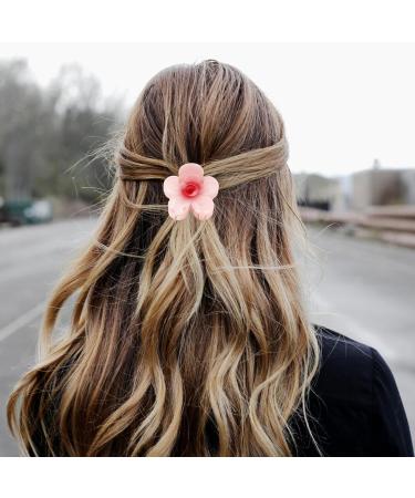 Wectirc Hair Clips For Women Flower Hawaiian Flower Strong Hold Clips Strong Hold Hair Clips Flower Hair Accessories For Women & Girls For Thick & Thin Hair Gradient light pink - Buy Online on GoSupps.com