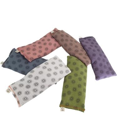 Peacegoods Unscented Eye Pillows (Pack of 6) for Yoga, Meditation, Headache Relief - Cotton & Flax Seed Fill, Weighted, Soft & Soothing - Variety of Colors - Buy Online on GoSupps.com