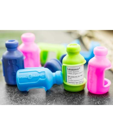 VIAL SAFE Insulin Bottle Protector Case - 3-Pack Lt. Green | Reusable & Durable Silicone Sleeve for Diabetes - Buy Online on GoSupps.com