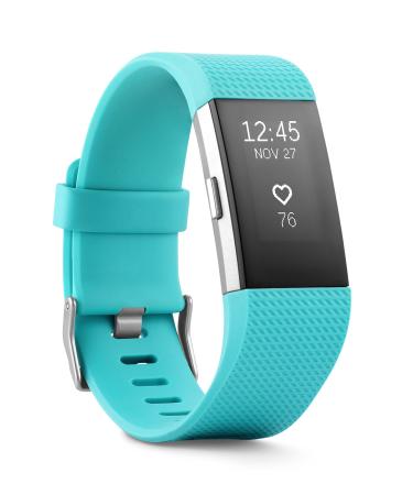 Fitbit Charge 2 Heart Rate + Fitness Wristband (Renewed) Teal Small (5.5 - 6.7 Inch)
