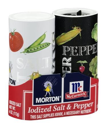 Morton Iodized Salt & Pepper Combo 5.25 OZ - Pack of 12 - Buy Online on GoSupps.com