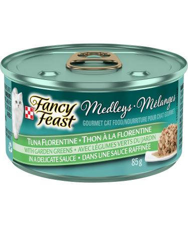 Fancy Feast Delights with Cheddar Grilled Tuna and Cheese in Gravy + Fancy Feast Medleys Tuna Florentine Wet Cat Food Cat Food + Cat Food 85 g - Buy Online on GoSupps.com