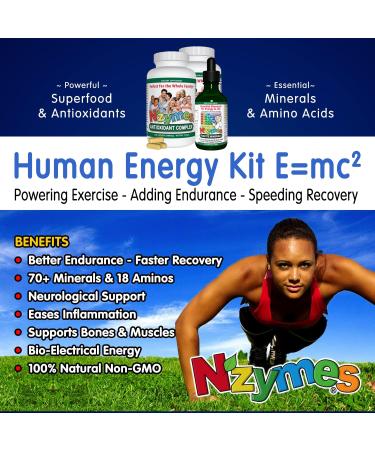 Nzymes Human Energy Kit - Fulvic Acid, Humic Acid & Iron-Based Trace Mineral Drops - Made in USA - Buy Online on GoSupps.com